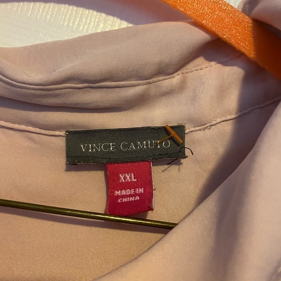 Plus Size XXL Vince Camuto Blush Pink Button Down Blouse - Picture 9 of 10